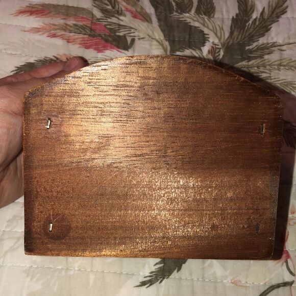 Vintage Antique Wooden Coaster Set of 7 - Picture 6 of 9